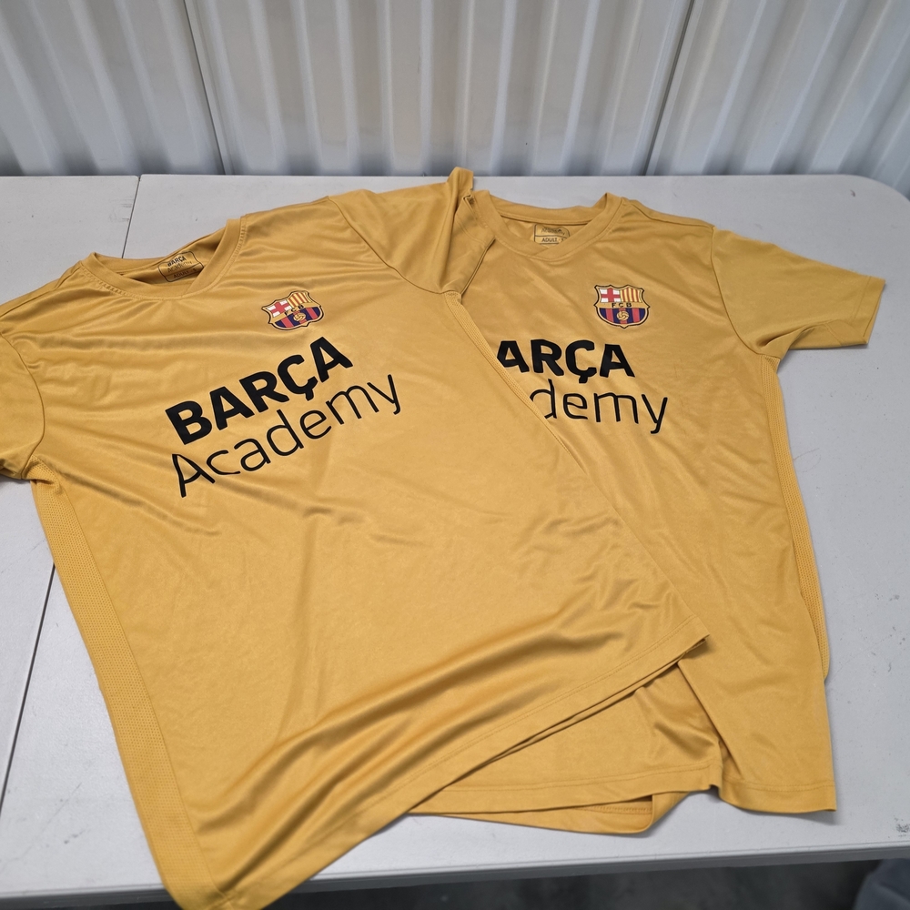 Pair Of FCB Barca Academy Shirts. Men's Size Small